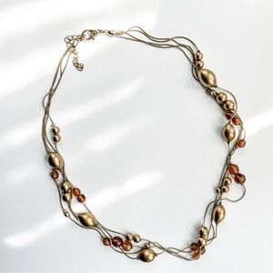Vintage MONET Multi Strand Beaded Necklace EUC